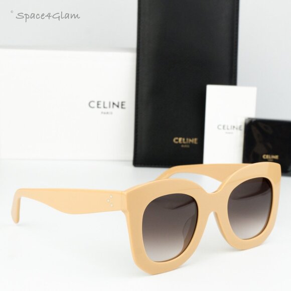 BRAND NEW Celine CL4005FN 57Z Beige Gradient Violet Geometric Women Sunglasses - Picture 2 of 6